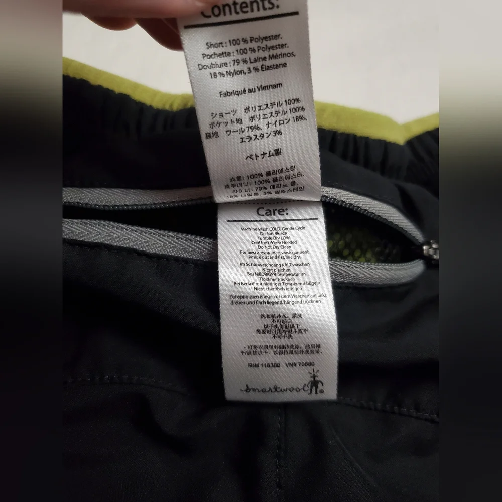 Smartwool PHD Black Athletic Shorts 7